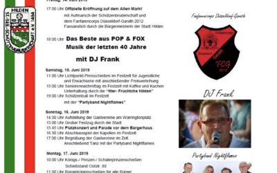 Hildener Schützen- und Heimatfest – 14. bis 17. Juni 2019